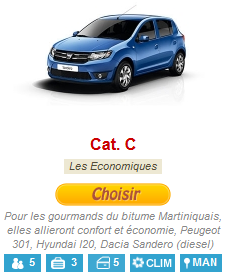 Location de voiture à LE ROBERT 97231